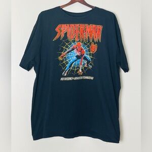 Marvel Spiderman Graphic T-Shirt Men’s 2XL Black Comics‎ NerdCore Superhero Emo